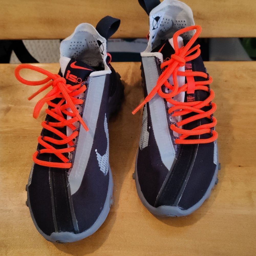 Nike React Ispa Runner Black With Gray And Orange… - image 2
